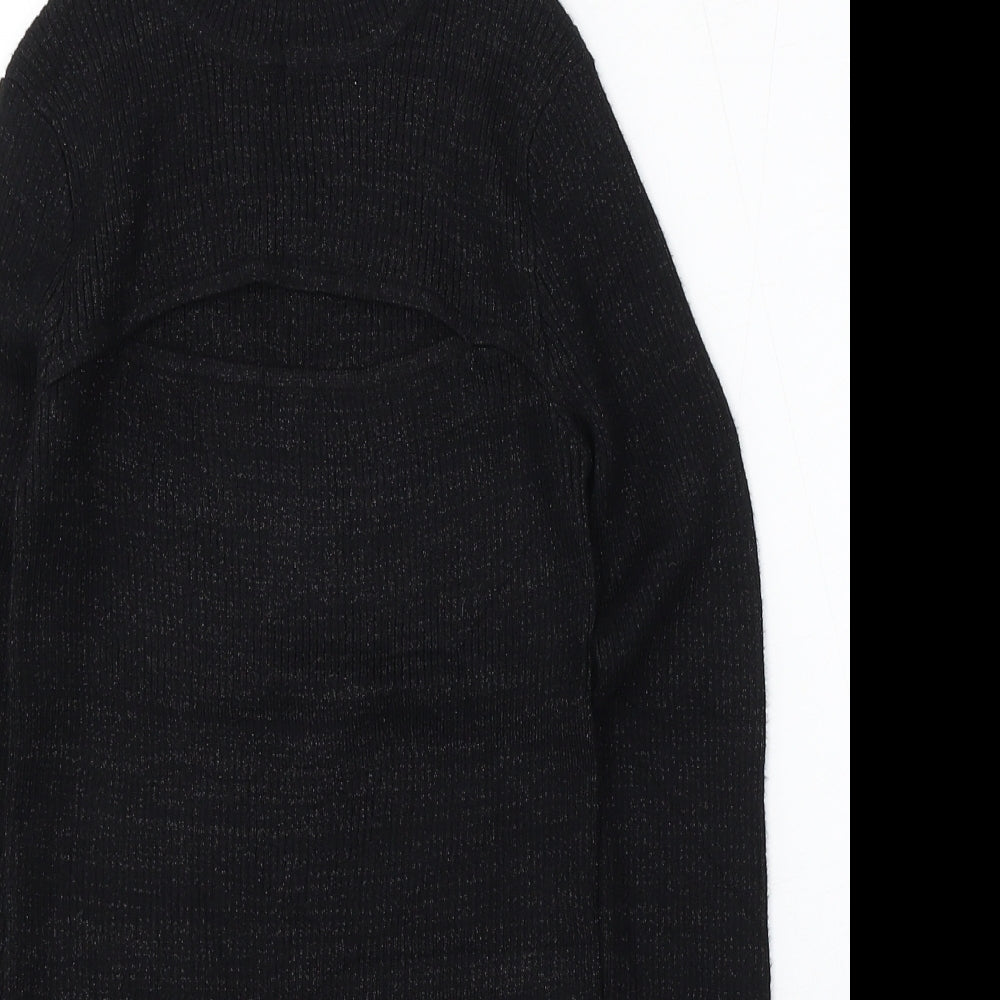 TALLY WEiJL Womens Black Mock Neck Viscose Pullover Jumper Size M