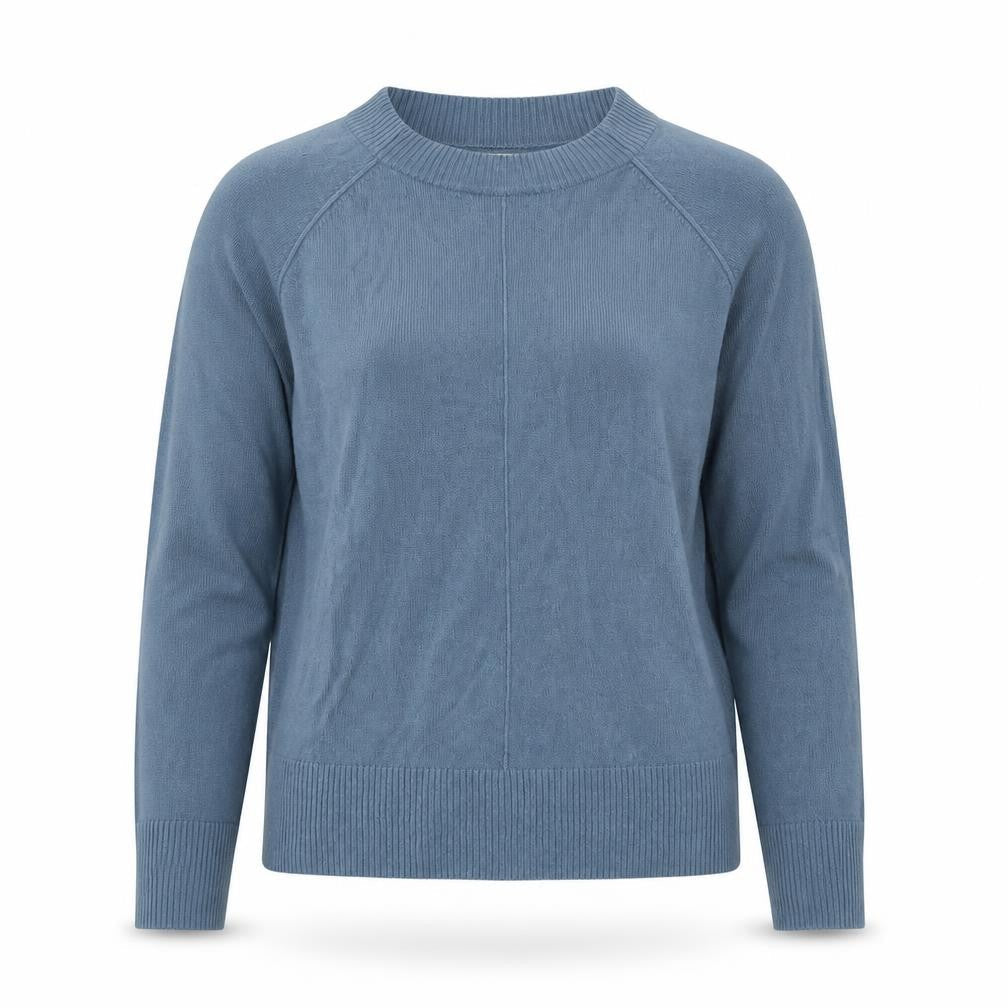 TU Womens Blue Round Neck Acrylic Pullover Jumper Size 12