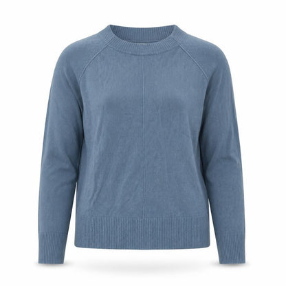 Tu Womens Blue Round Neck Acrylic Pullover Jumper Size 12