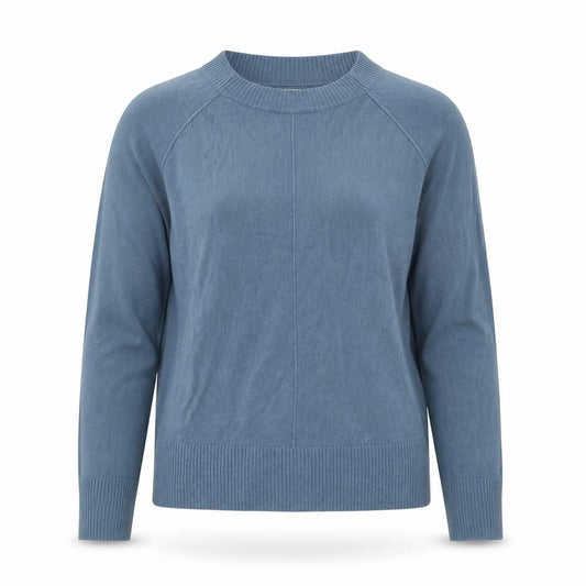 Tu Womens Blue Round Neck Acrylic Pullover Jumper Size 12