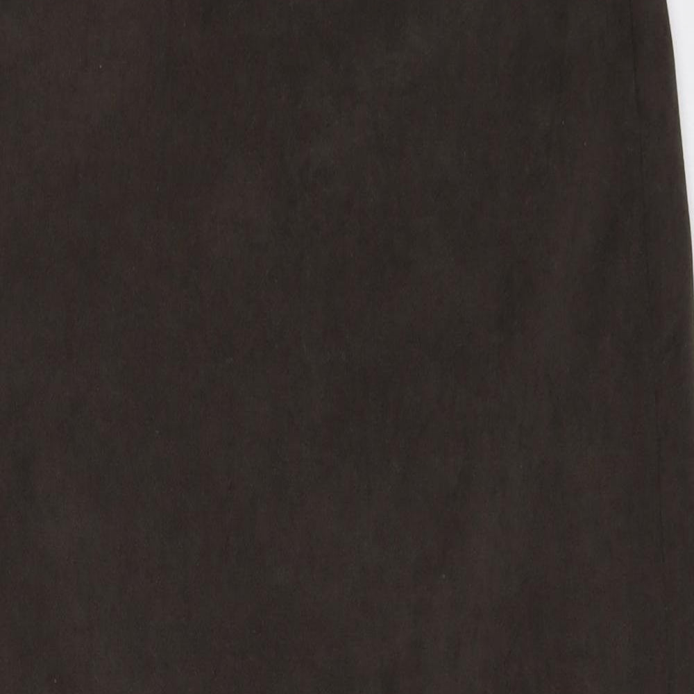BHS Womens Green Polyester A-Line Skirt Size 12