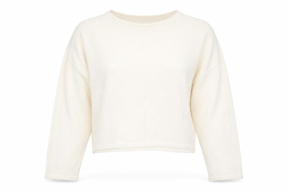 New Look Womens Ivory Round Neck Acrylic Pullover Jumper Size L