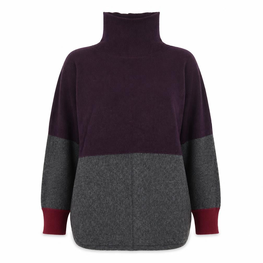 nima murati Womens Multicoloured Roll Neck Viscose Pullover Jumper Size L