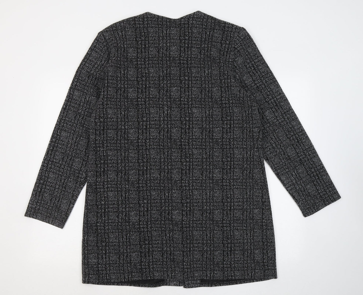 Berkertex Womens Grey Round Neck Polyester Cardigan Jumper Size L