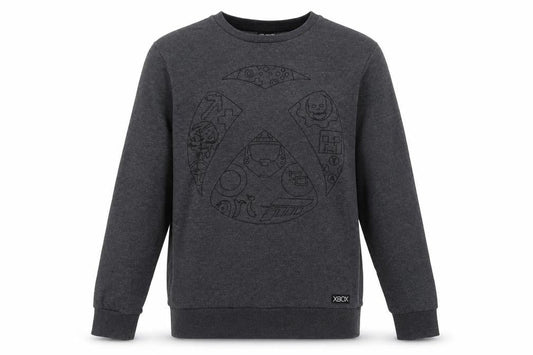 F&F Mens Grey Cotton Pullover Sweatshirt Size M