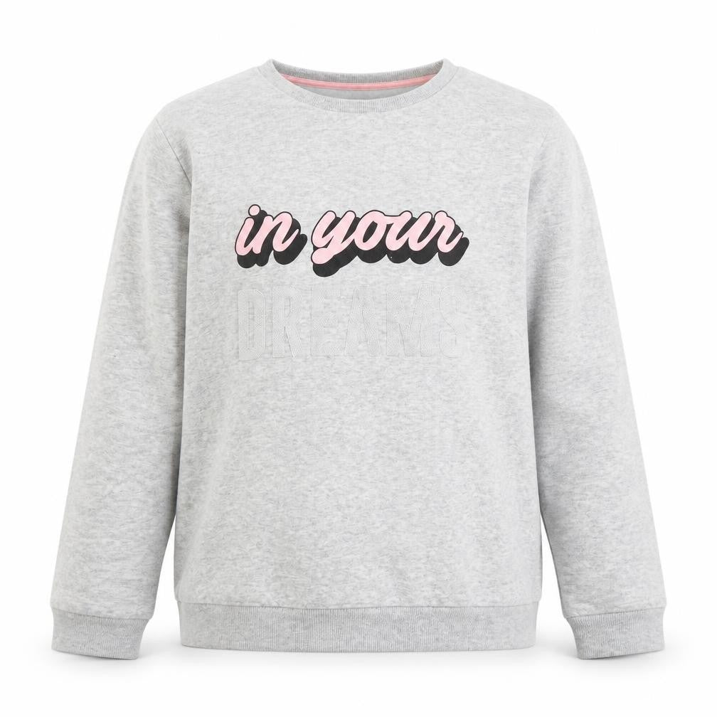 H&M Girls Grey Cotton Pullover Sweatshirt Size 14 Years - In your dreams