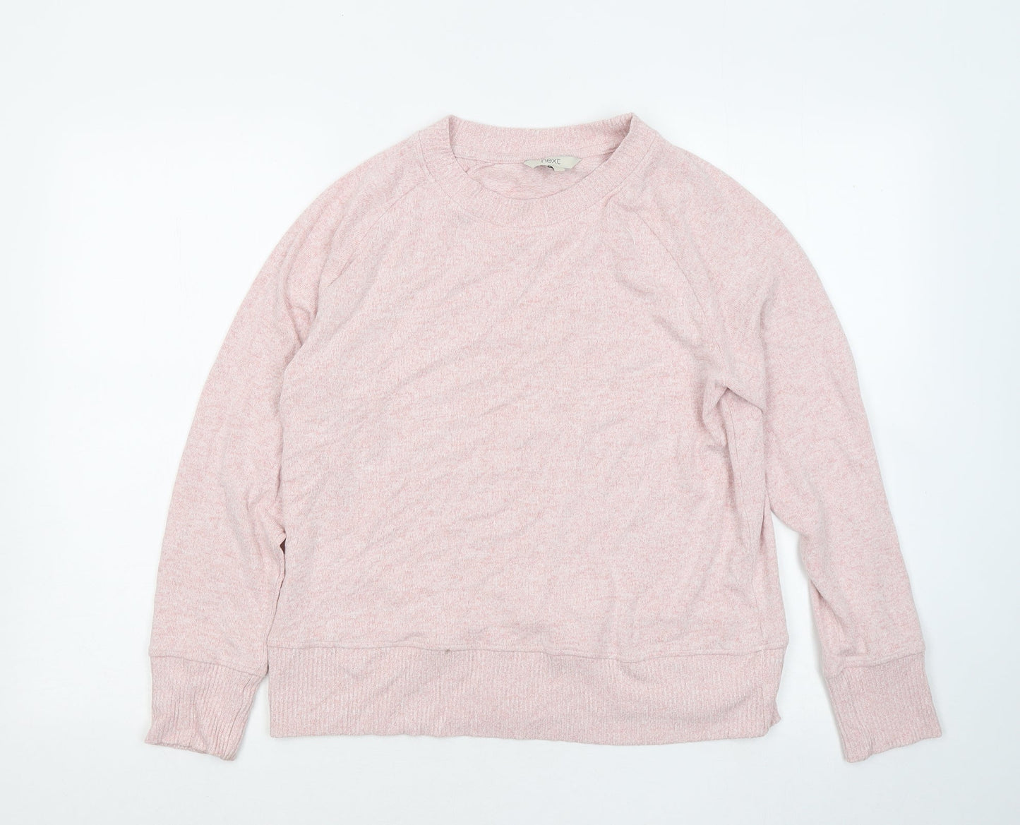 NEXT Womens Pink Round Neck Viscose Pullover Jumper Size 12