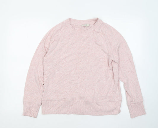 NEXT Womens Pink Round Neck Viscose Pullover Jumper Size 12