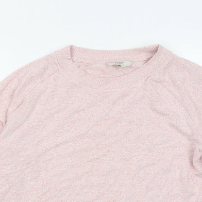 Next Womens Pink Round Neck Viscose Pullover Jumper Size 12
