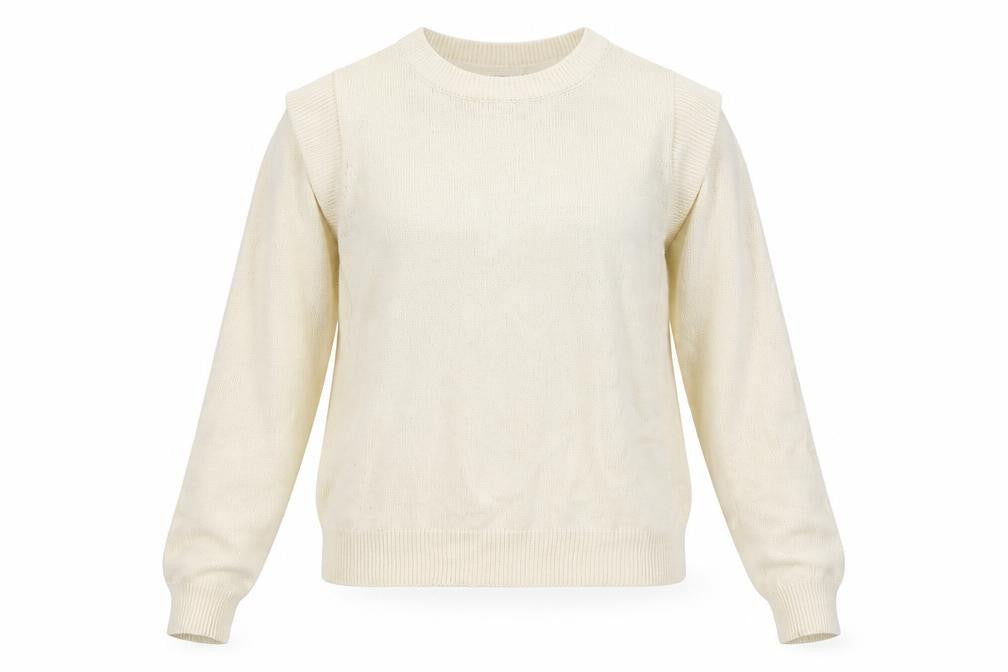 Noisy may Womens Yellow Round Neck Acrylic Pullover Jumper Size M