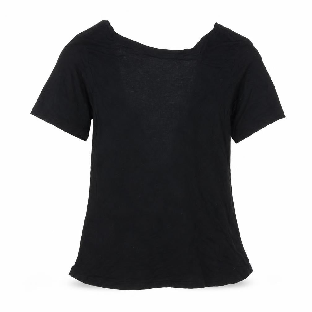 H&M Womens Black Modal Basic T-Shirt Size 6 Round Neck - Sheer