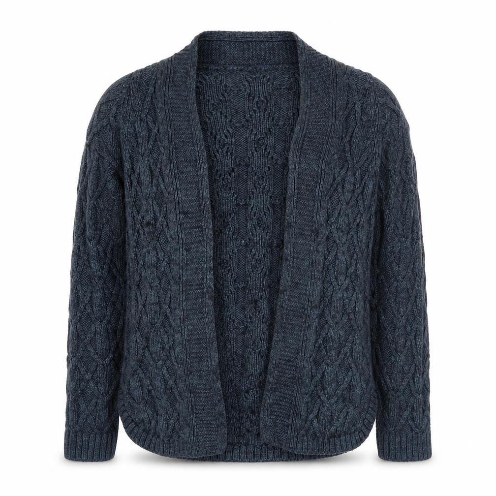 Marks & Spencer Womens Blue Collared Acrylic Cardigan Jumper Size 8