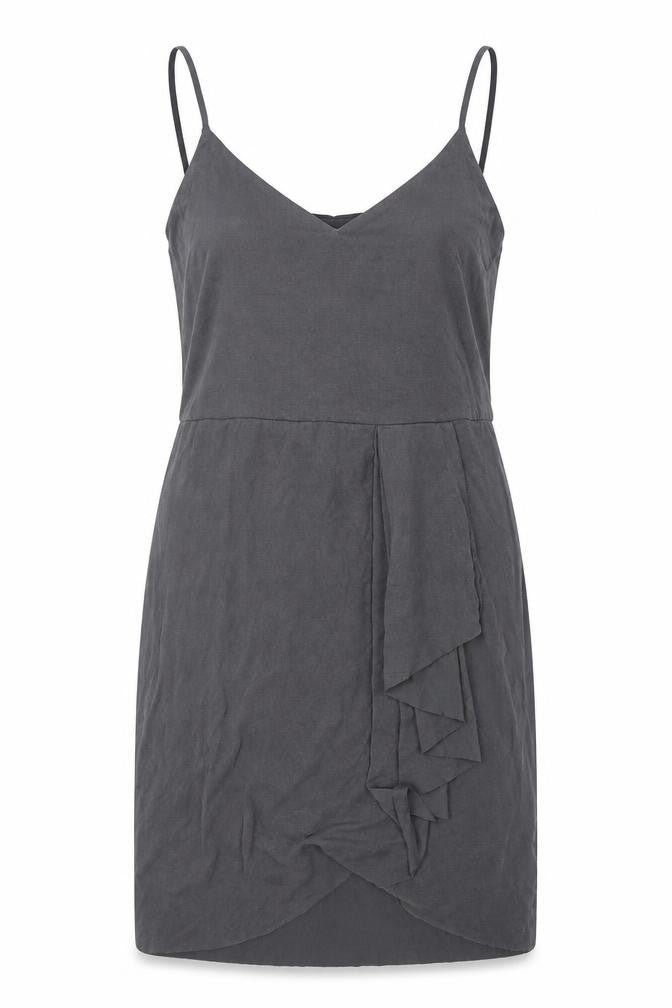 H&M Womens Grey Modal Slip Dress Size L V-Neck