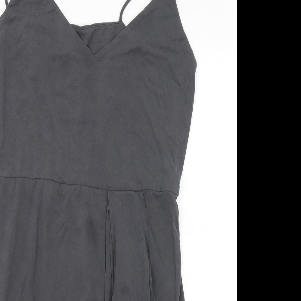 H&M Womens Grey Modal Slip Dress Size L V-Neck