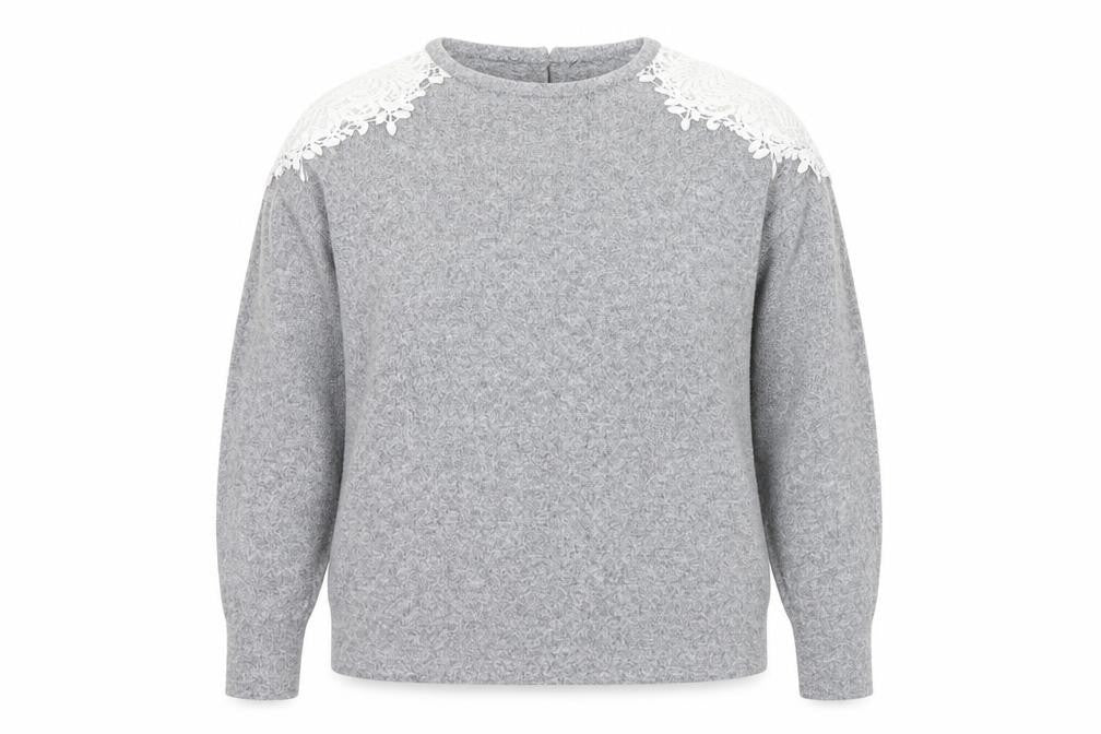 Dorothy Perkins Womens Grey Round Neck Polyester Pullover Jumper Size 18