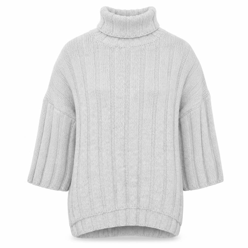 Preworn Womens Grey Roll Neck Acrylic Pullover Jumper Size XL