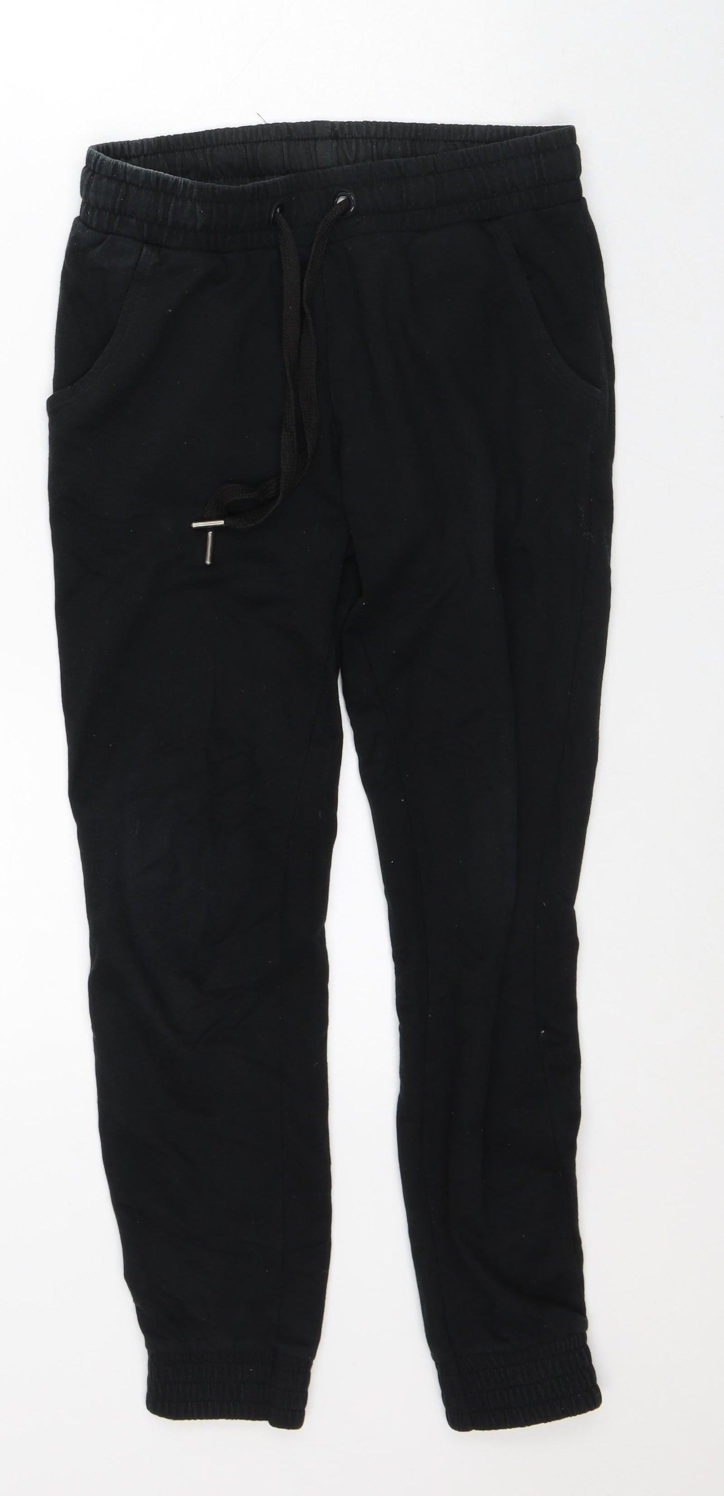 Super Model Womens Black Polyester Sweatpants Trousers Size M L26 in Regular