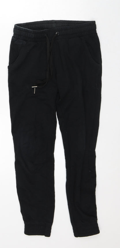 Super Model Womens Black Polyester Sweatpants Trousers Size M L26 in Regular