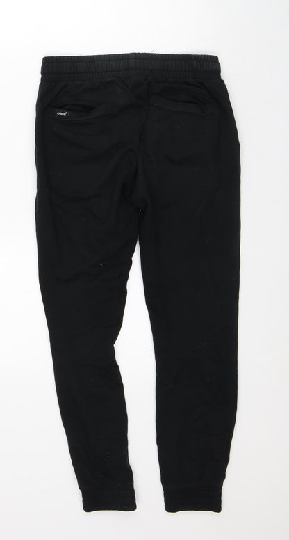 Super Model Womens Black Polyester Sweatpants Trousers Size M L26 in Regular