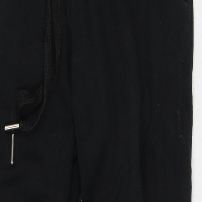 Super Model Womens Black Polyester Sweatpants Trousers Size M L26 in Regular