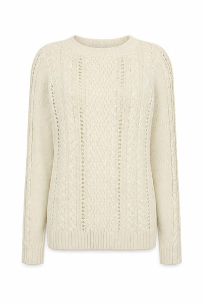 Astradivarius Womens Beige Crew Neck Polyester Pullover Jumper Size S
