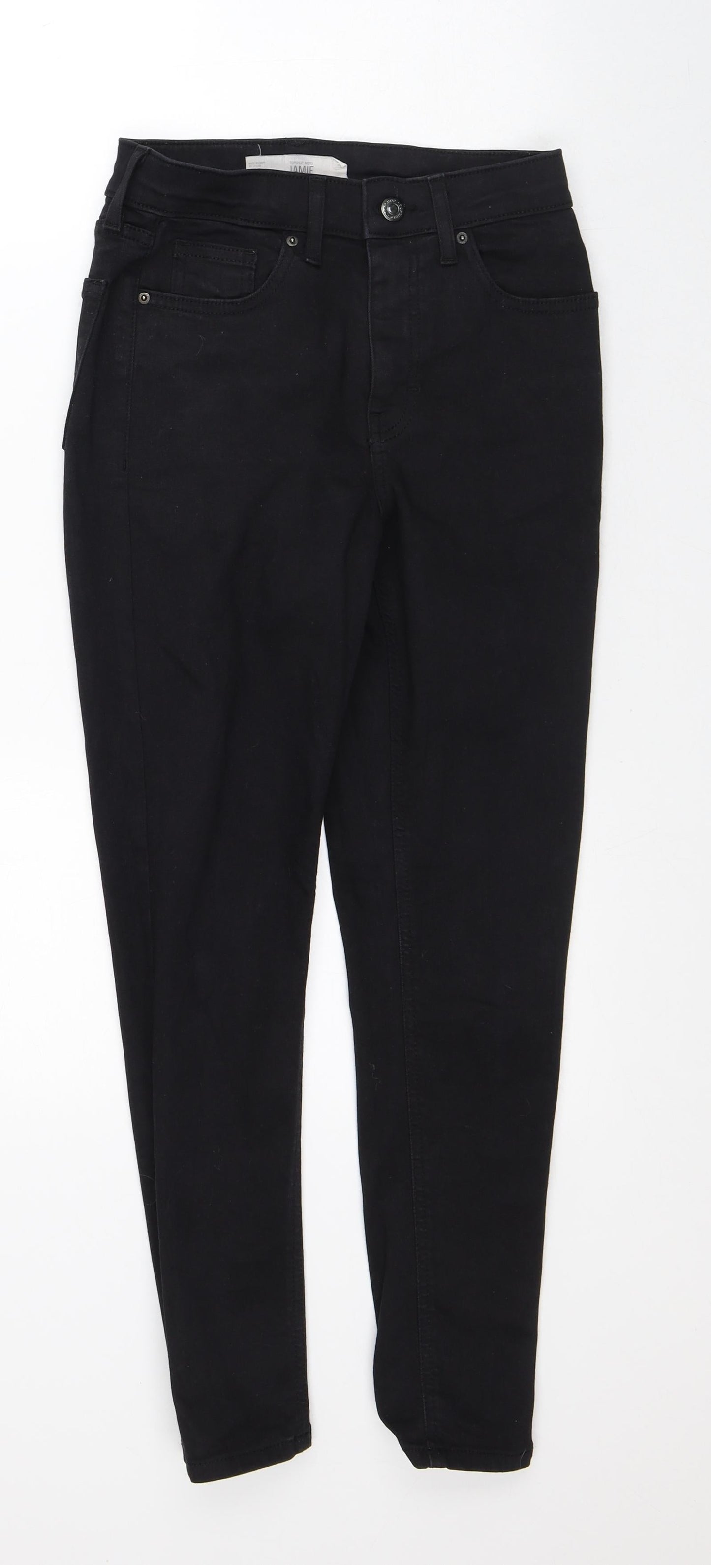 Jamie Womens Black Cotton Skinny Jeans Size 26 in L30 in Slim
