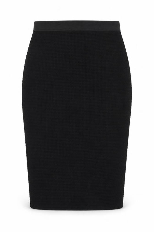 Internacionale Womens Black Geometric Polyester Straight & Pencil Skirt Size 10