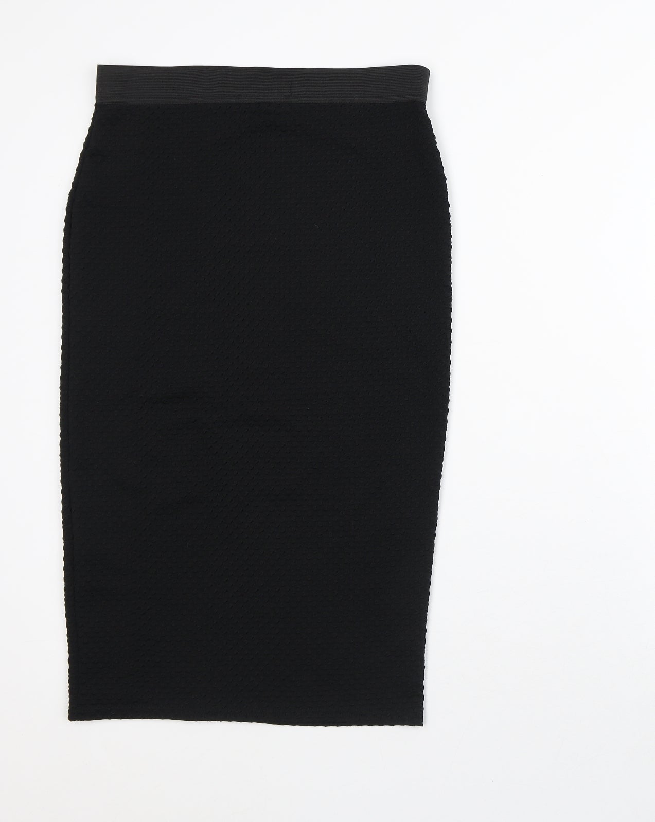 Internacionale Womens Black Geometric Polyester Straight & Pencil Skirt Size 10
