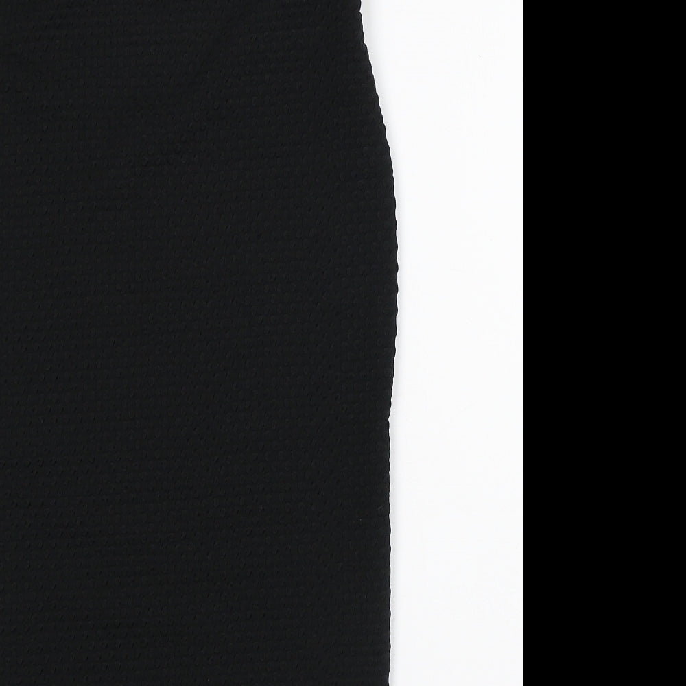 Internacionale Womens Black Geometric Polyester Straight & Pencil Skirt Size 10