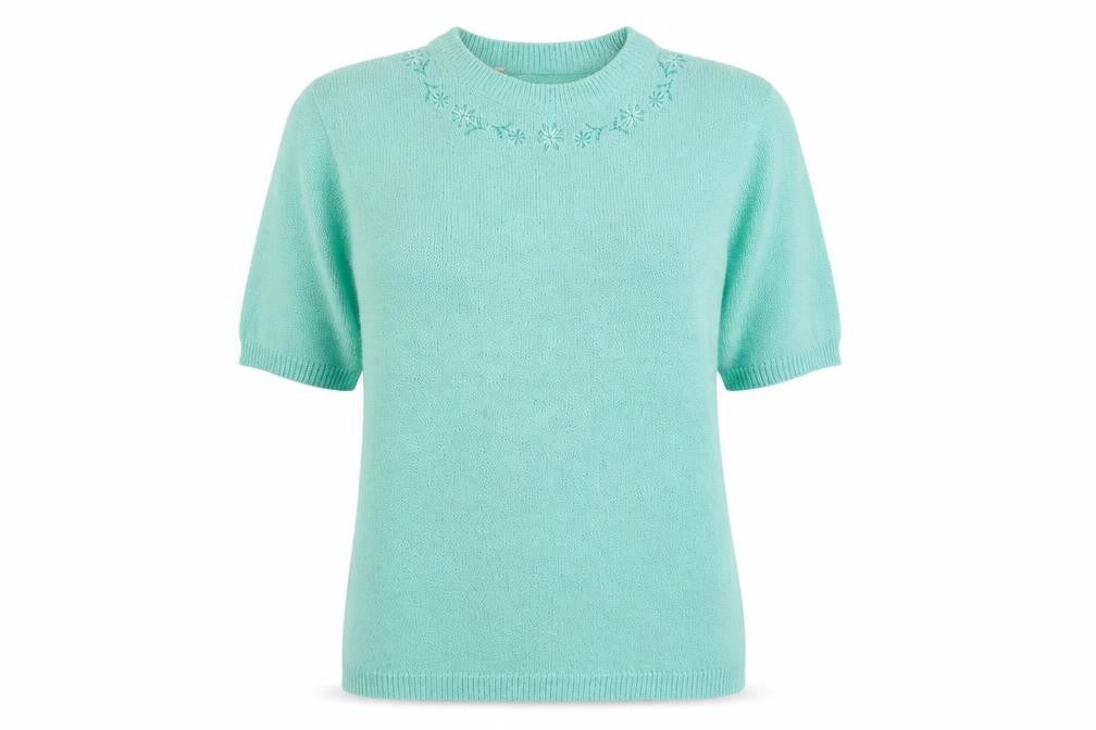Preworn Womens Green Round Neck Acrylic Pullover Jumper Size M