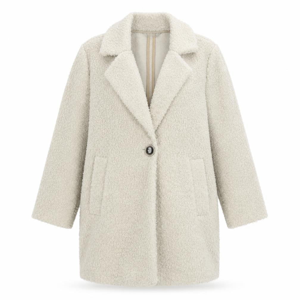 Nutmeg Womens White Overcoat Coat Size 12 Button