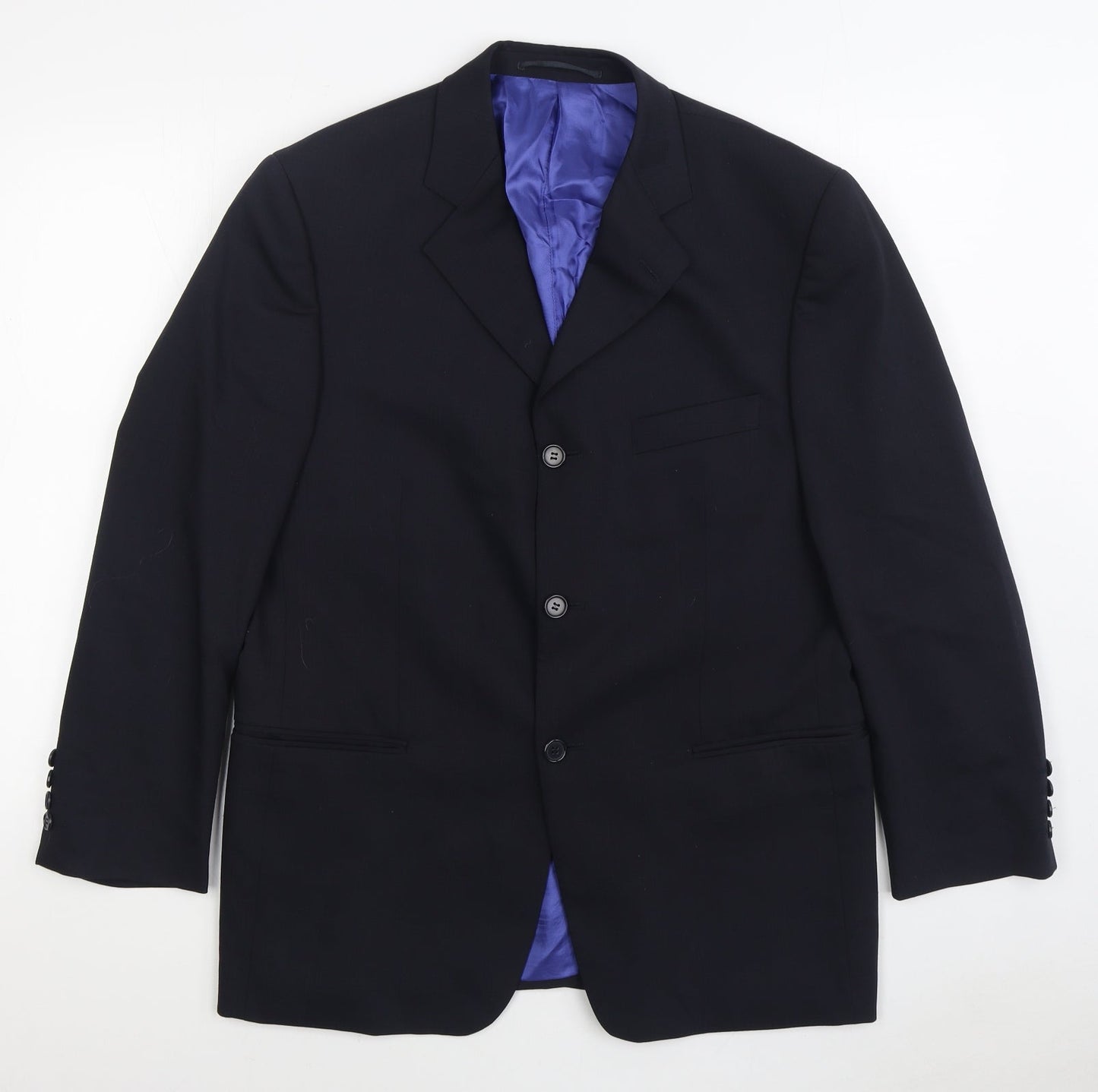Hugo James Mens Black Wool Jacket Suit Jacket Size 40