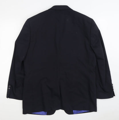Hugo James Mens Black Wool Jacket Suit Jacket Size 40