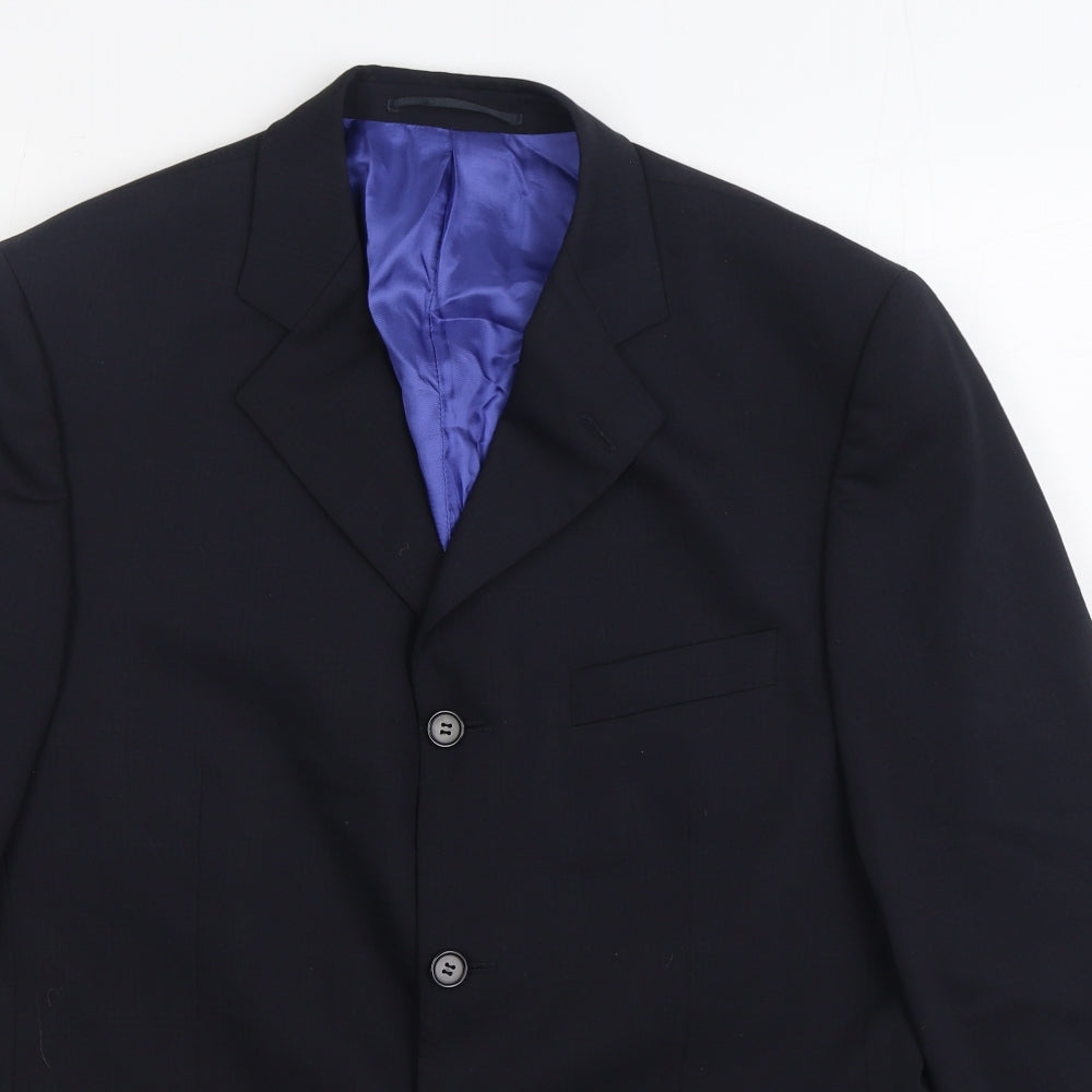 Hugo James Mens Black Wool Jacket Suit Jacket Size 40