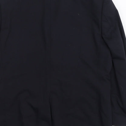 Hugo James Mens Black Wool Jacket Suit Jacket Size 40