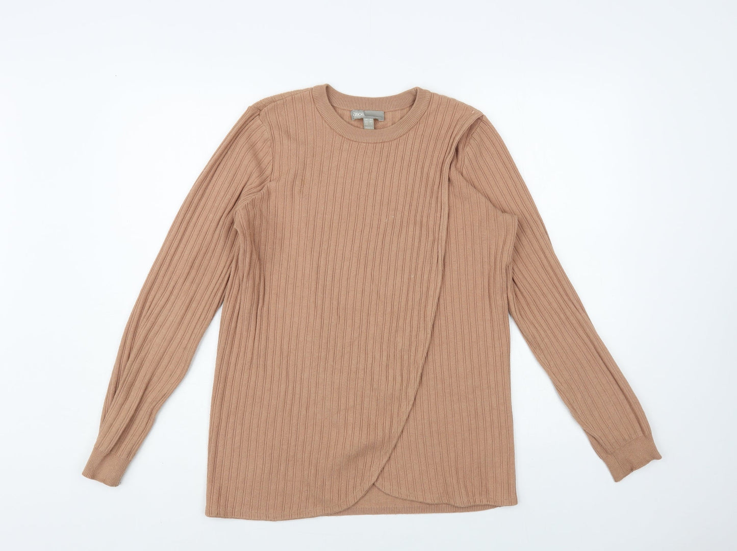ASOS Womens Pink Crew Neck Viscose Pullover Jumper Size 10