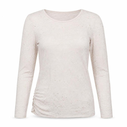 Next Womens Beige Boat Neck Geometric Viscose Pullover Jumper Size 8 - Golden Specs