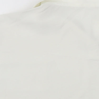 SHEIN Girls White Polyester Cropped Blouse Size 11-12 Years Collared Pullover