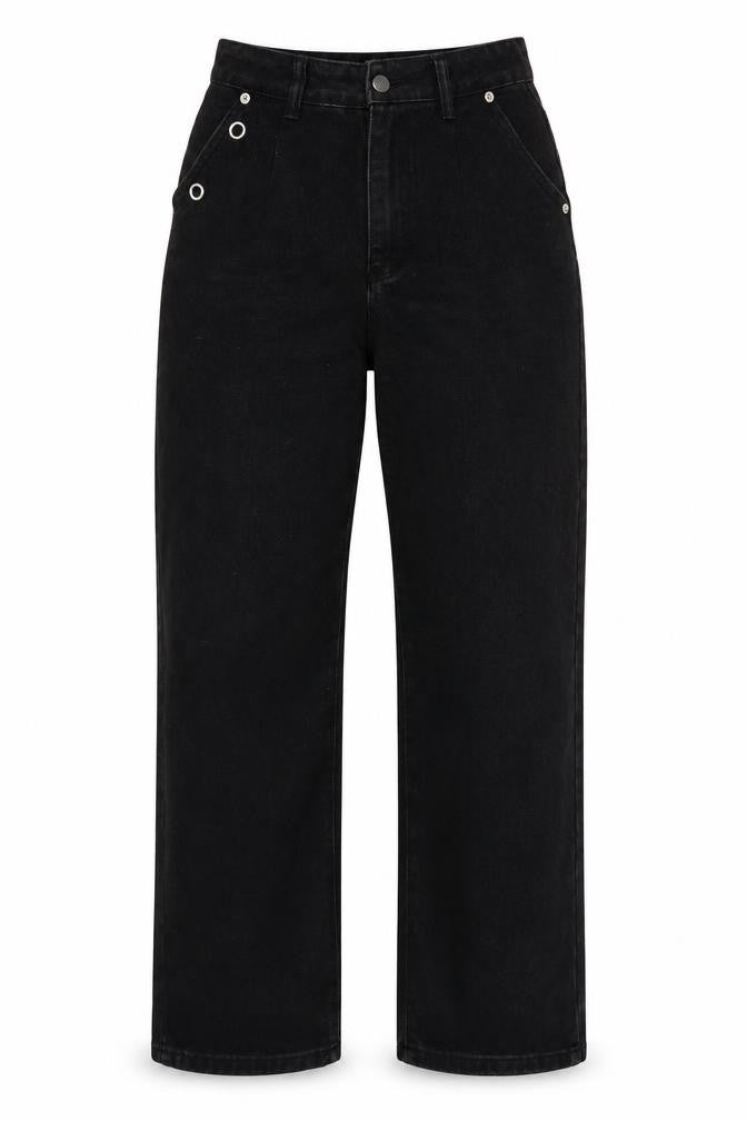 SheIn Womens Black Cotton Bootcut Jeans Size XS L29 in Regular Button