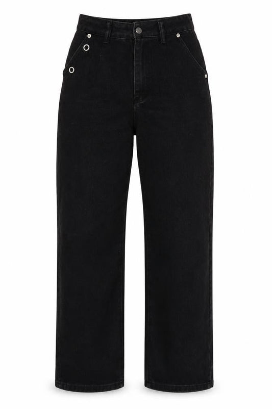 SHEIN Womens Black Cotton Bootcut Jeans Size XS L29 in Regular Button