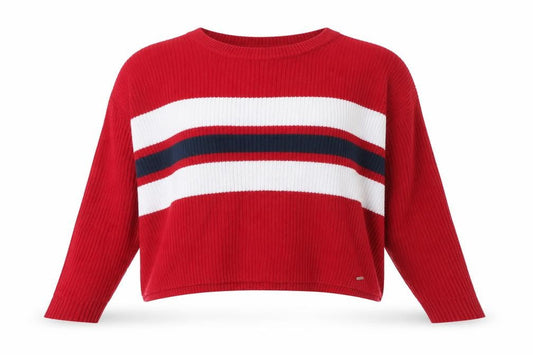 Hollister Womens Red Round Neck Polyester Pullover Jumper Size XS