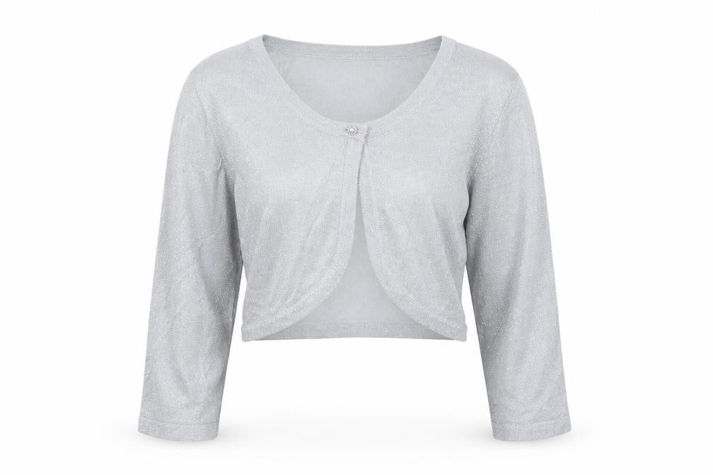 VILA Womens Silver V-Neck Viscose Cardigan Jumper Size M