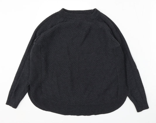 Warehouse Womens Grey Round Neck Polyester Pullover Jumper Size 8