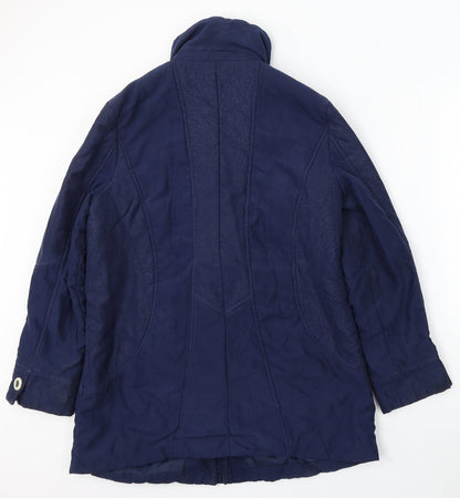 First Avenue Womens Blue Jacket Size 14 Zip