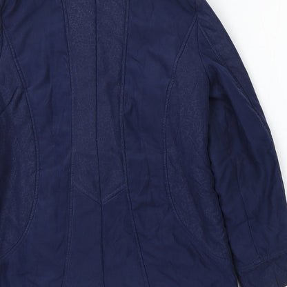 First Avenue Womens Blue Jacket Size 14 Zip