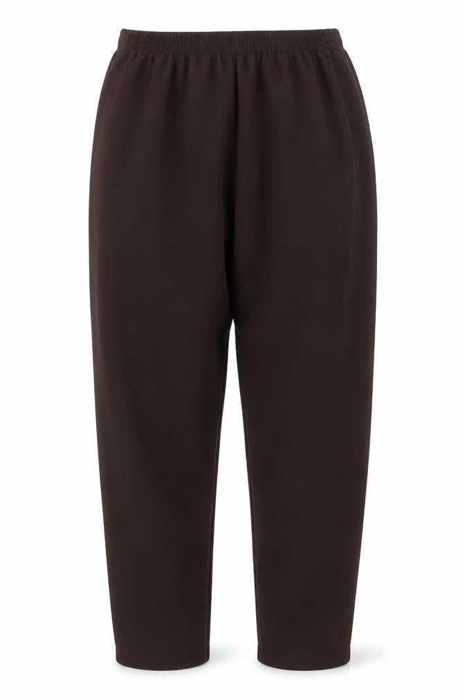 Preworn Womens Brown Polyester Trousers Size 14 L28 in Regular