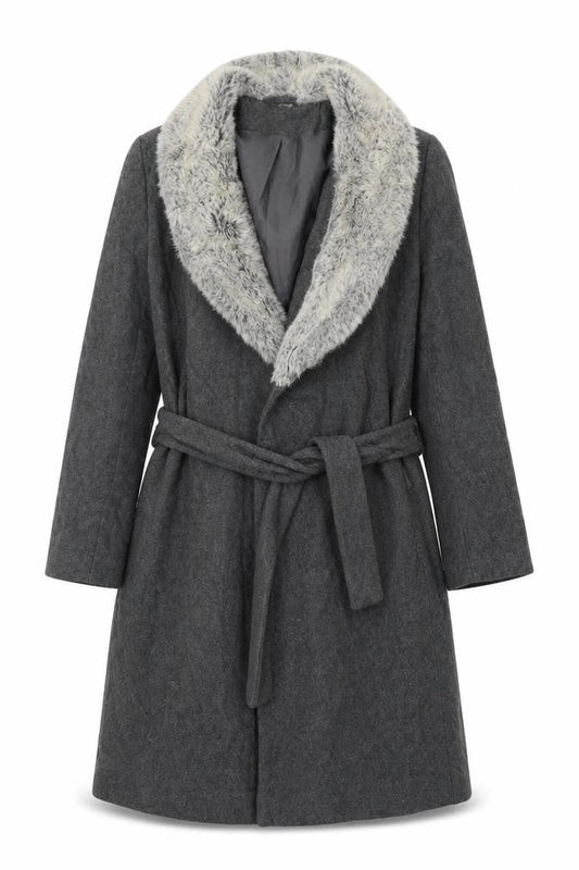 Dorothy Perkins Womens Grey Jacket Size 16 Buckle