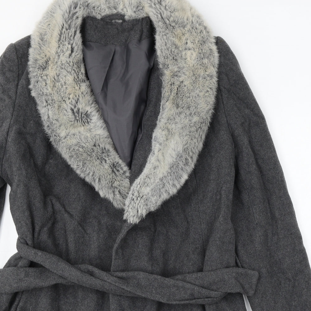 Dorothy Perkins Womens Grey Jacket Size 16 Buckle