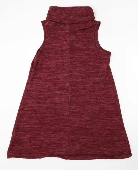 George Womens Red Polyester Trapeze & Swing Size 14 Roll Neck