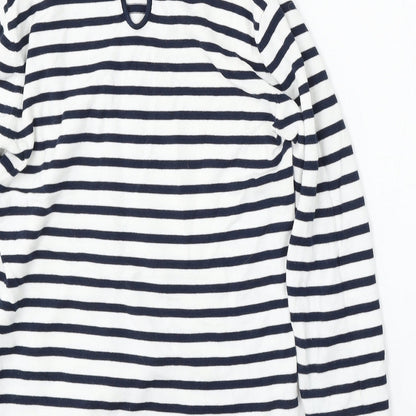 Preloved CC Womens Multicoloured Round Neck Striped Cotton Pullover Jumper Size S - Label